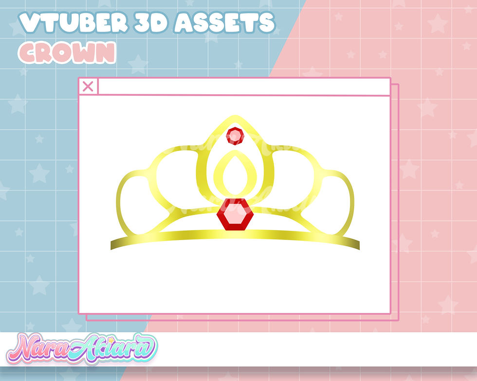 サムネイル： The Ultimate VTuber Accessory with 3D VRoid Crowns for Your Vtuber Model