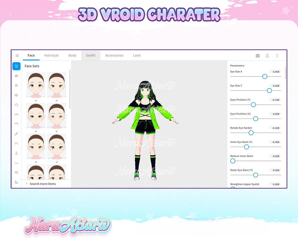 섬네일: Aesthetics in Motion with Our 3D Vroid Model Nanabi Cyberpunk Anime Girl