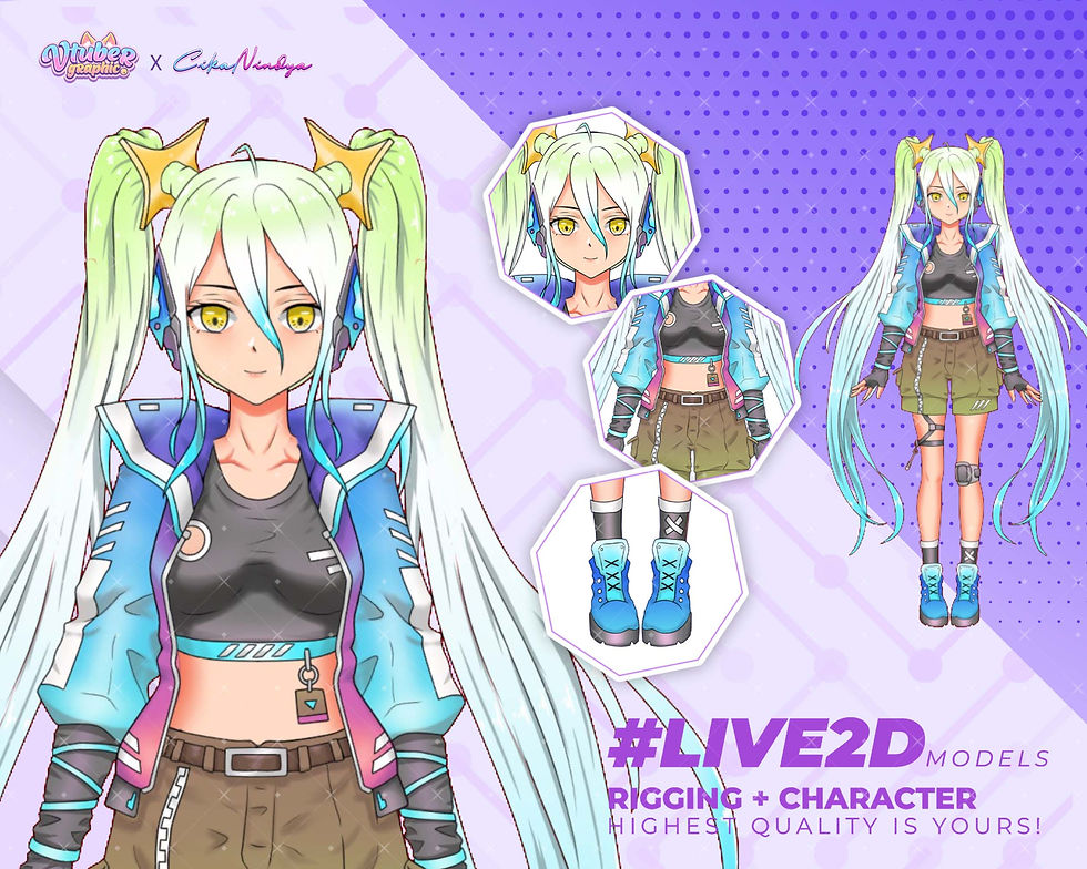 Enchanted Anime Girl Live2D Vtuber Model Fantasy V5 Design for Streaming