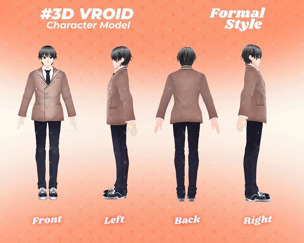 Thumbnail: Akihiko 3D Vroid Model – Anime Boy Character Avatar for VTubers & Virtual Stream