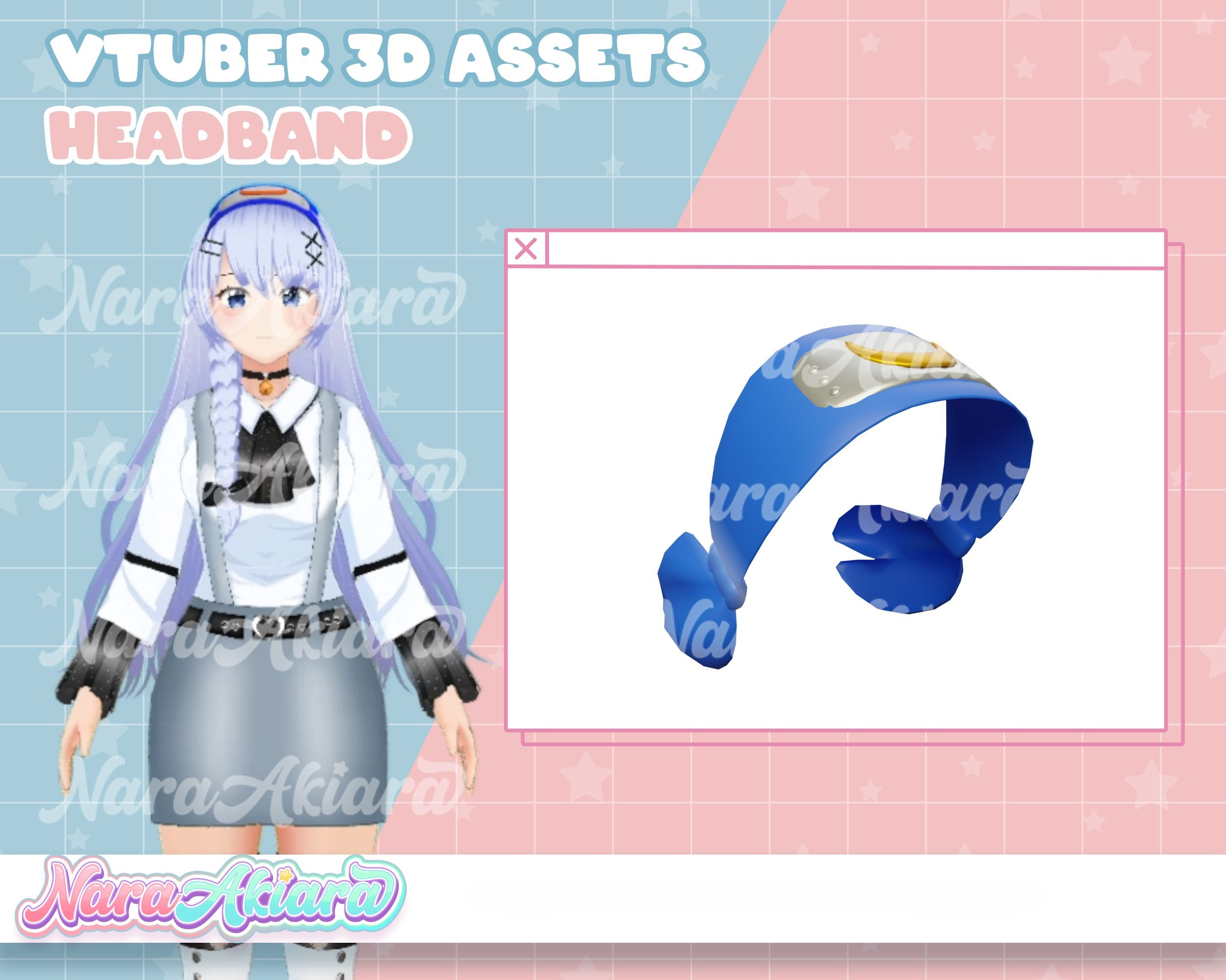 Enhance VTuber Persona with Exquisite 3D Assets Headbands for Personalities