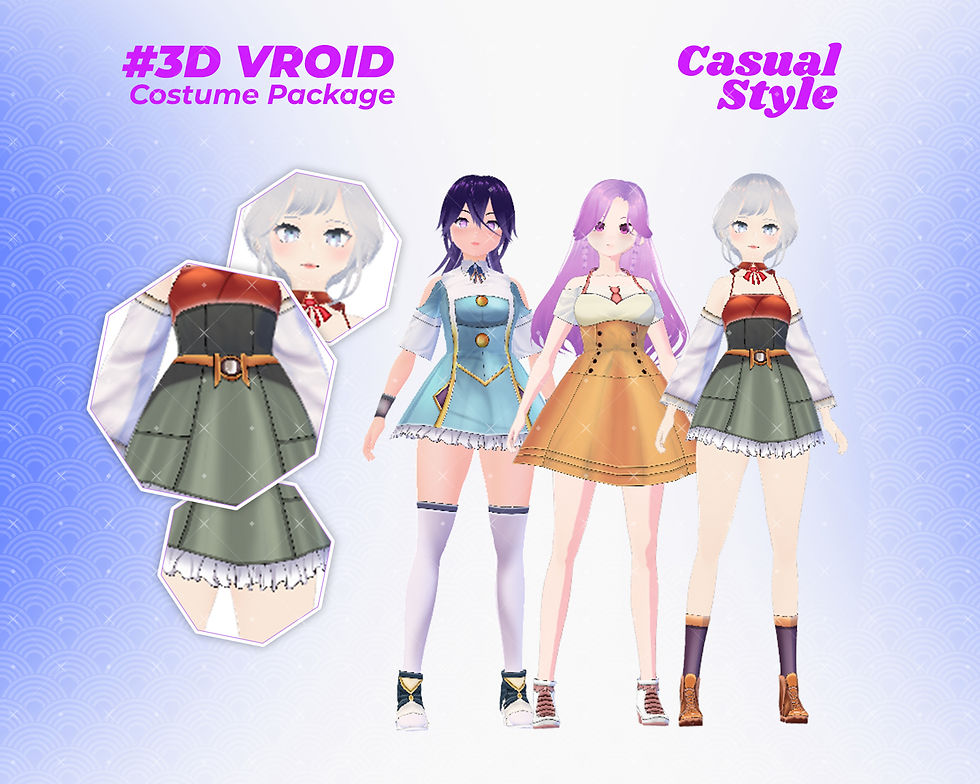 サムネイル： 3D VRoid Clothes Pack The Urban Explorer Girl's Wardrobe