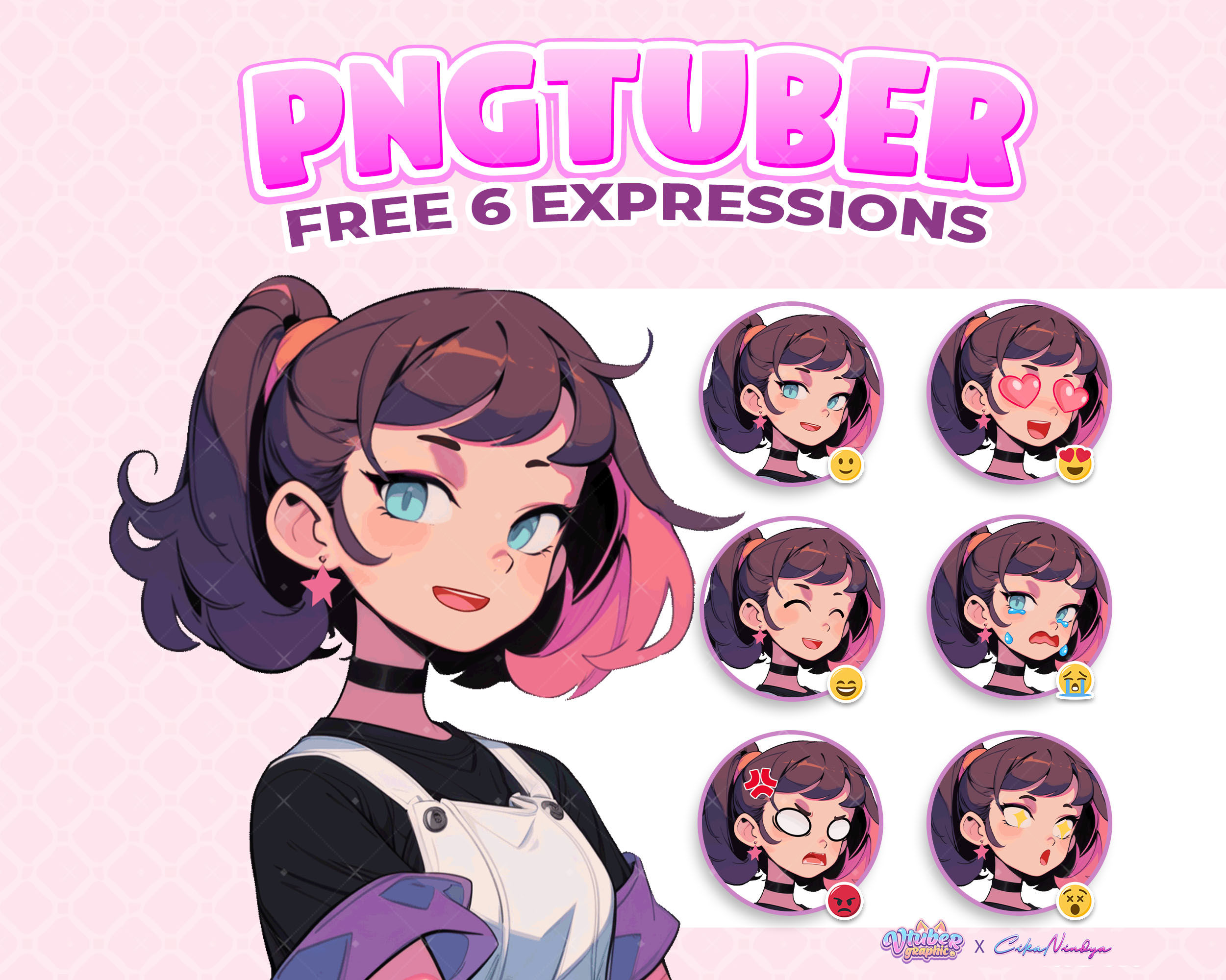 Boost Viewer Engagement with a Creative and Unique PNG Tuber Girl with Jumpsuit