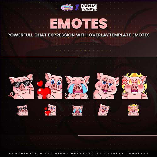 Playful Piggg Emotes Pack Perfect for Adding a Lovable and Quirky Touch