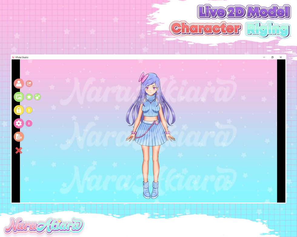 Thumbnail: Dive into Virtuality with Our Vtuber Live2D Blue Long-Haired Anime Girl Creation