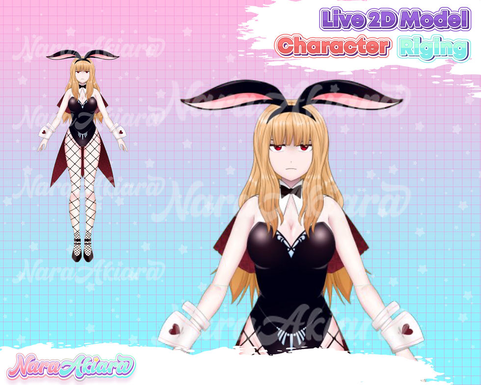 縮圖：Embrace Cuteness and Playfulness with Our Vtuber Live2D Anime Bunny Girl Models