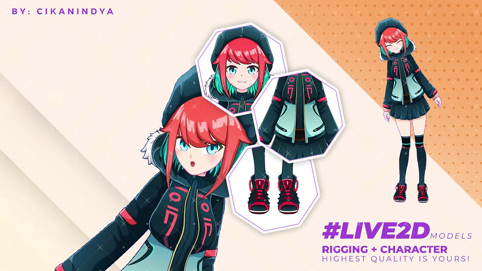 Thumbnail: Red-Haired Adventure Girl VTuber Avatar - Perfect for Streamers