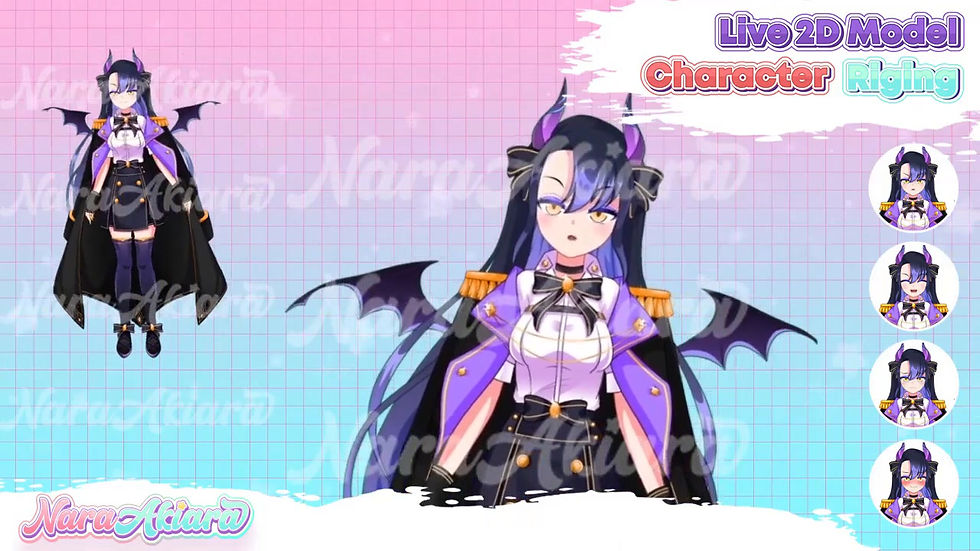 Thumbnail: Virtual Reality with Top Quality Vtuber Live2D Models of Blue-Hued Anime Demon