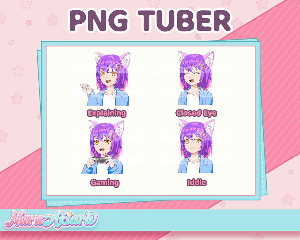 Thumbnail: Rock Your Live Streams with the Whimsical and Captivating PNG Tuber Purple Hair