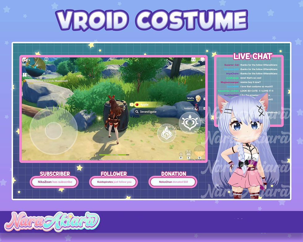 Thumbnail: Stay Vibrant and Active with White Purple Mini Dress Loli Girl for VRoid