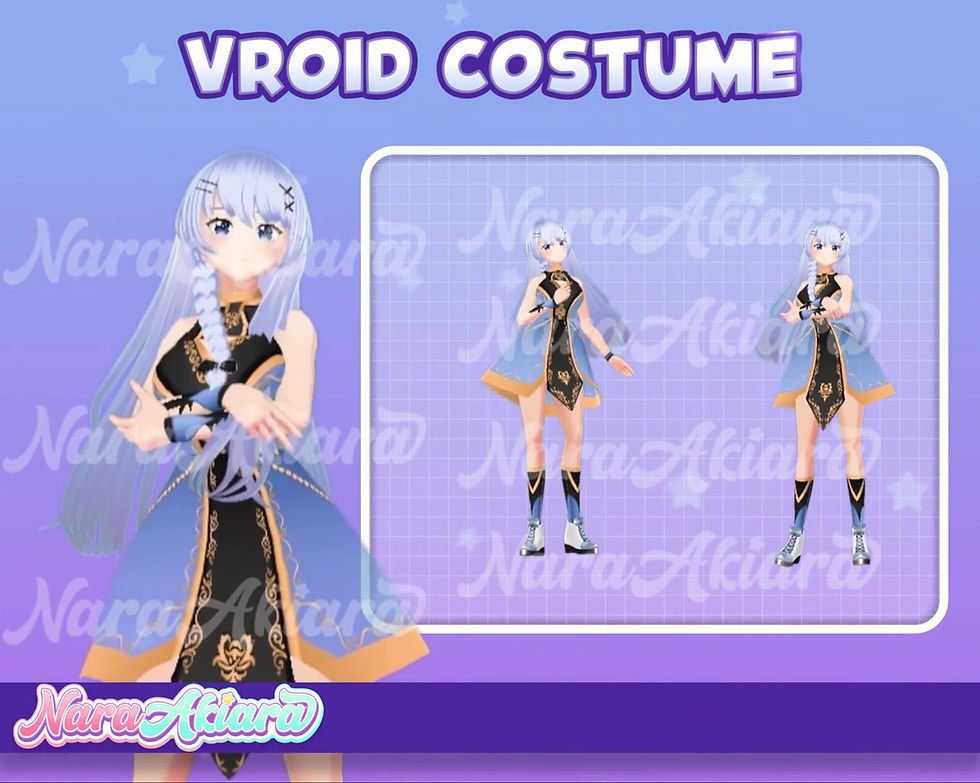縮圖：Experience Opulence with the Emerald Luxurious Dress in 3D Vroid Costume