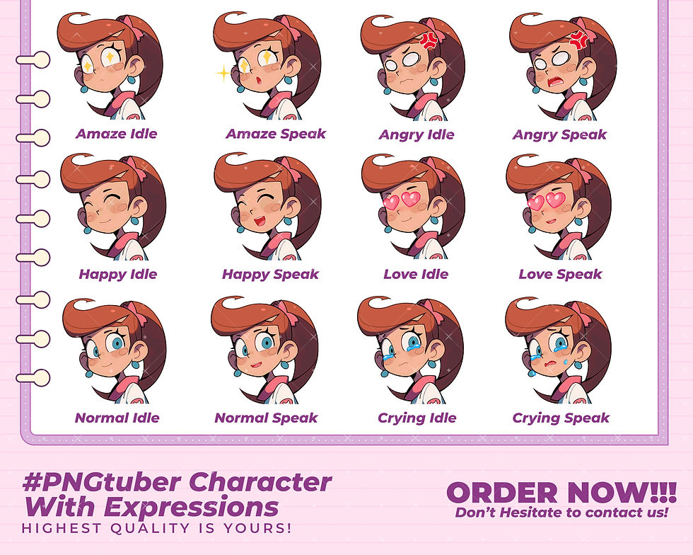 Thumbnail: Make Your Streams Stand Out with Fun and Versatile PNG Tuber Characters Girl