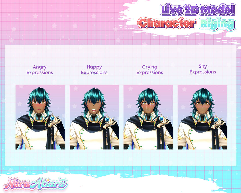 섬네일: Elevate Your Vtuber Experience with our Anime Blue Hair Male Live2D Model