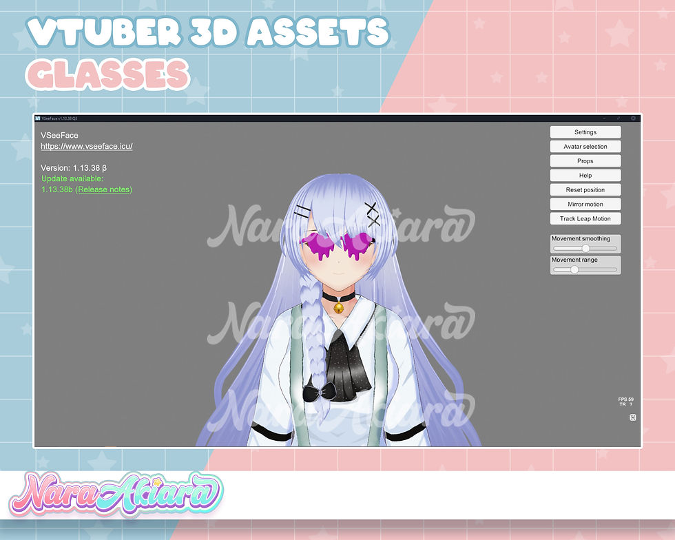 サムネイル： Unlock the Power of Premium Assets with Distinctive Eyewear V11 for Vtuber Model