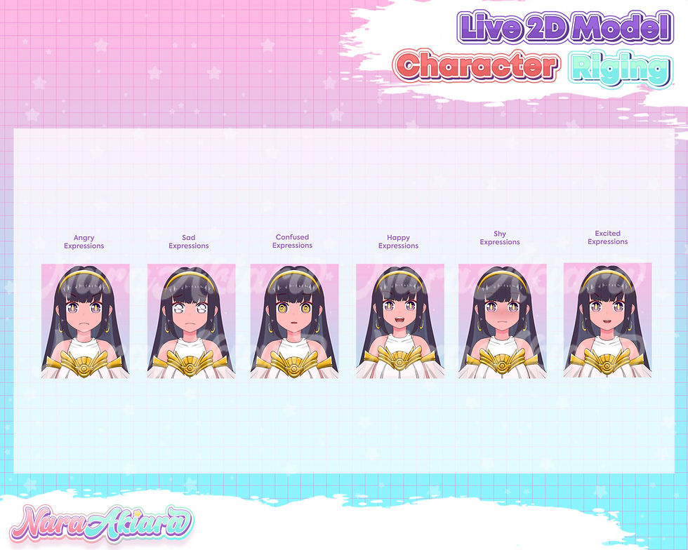サムネイル： Stunning Blue Long-Haired Anime VTuber Models Live2D Animation