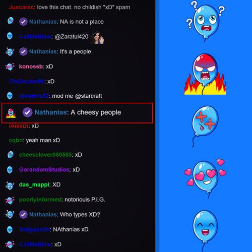 Thumbnail: Twitch Emote Bright Balloon Cheerful Icon for Streaming Chat
