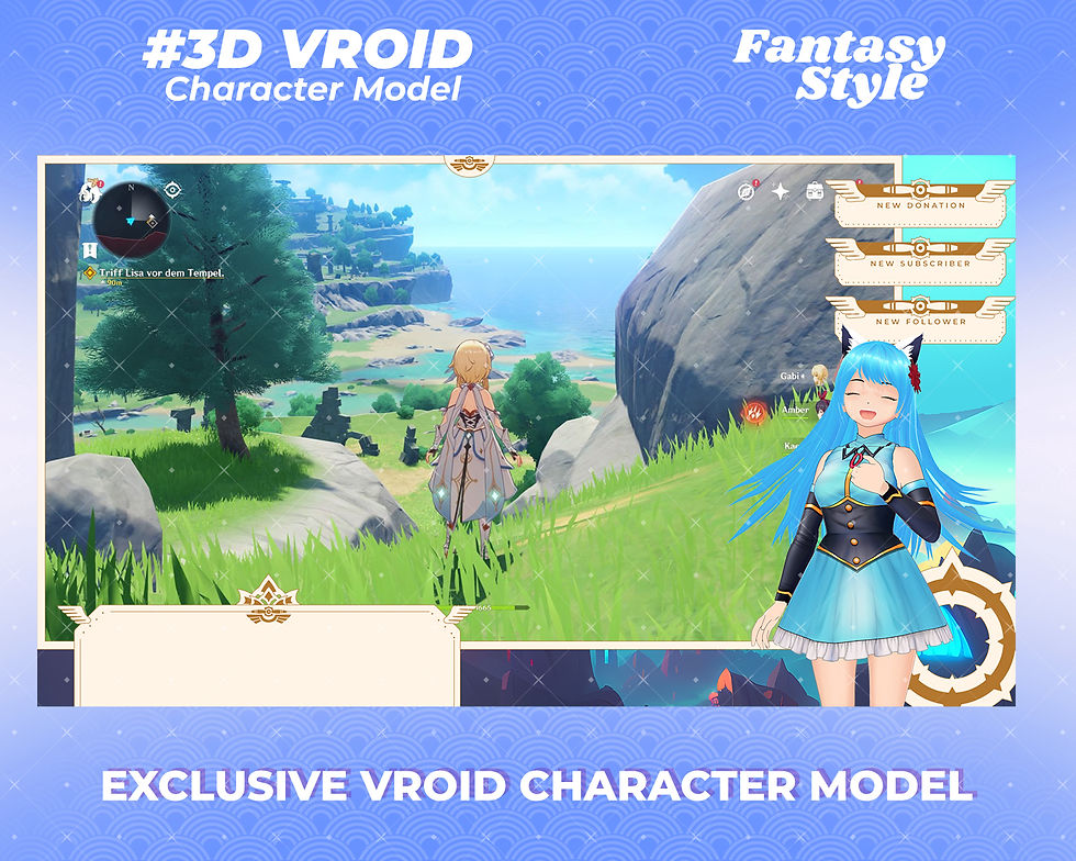 Thumbnail: Elegant 3D VRoid Model Olyfiaa Fantasy Anime Girl for Digital Creators