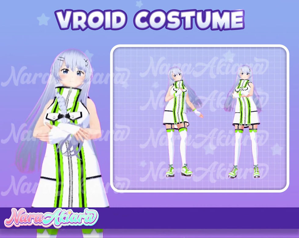 Thumbnail: Unleash Your Charm with the Modern Lime Clothing Style in 3D Vroid Costume