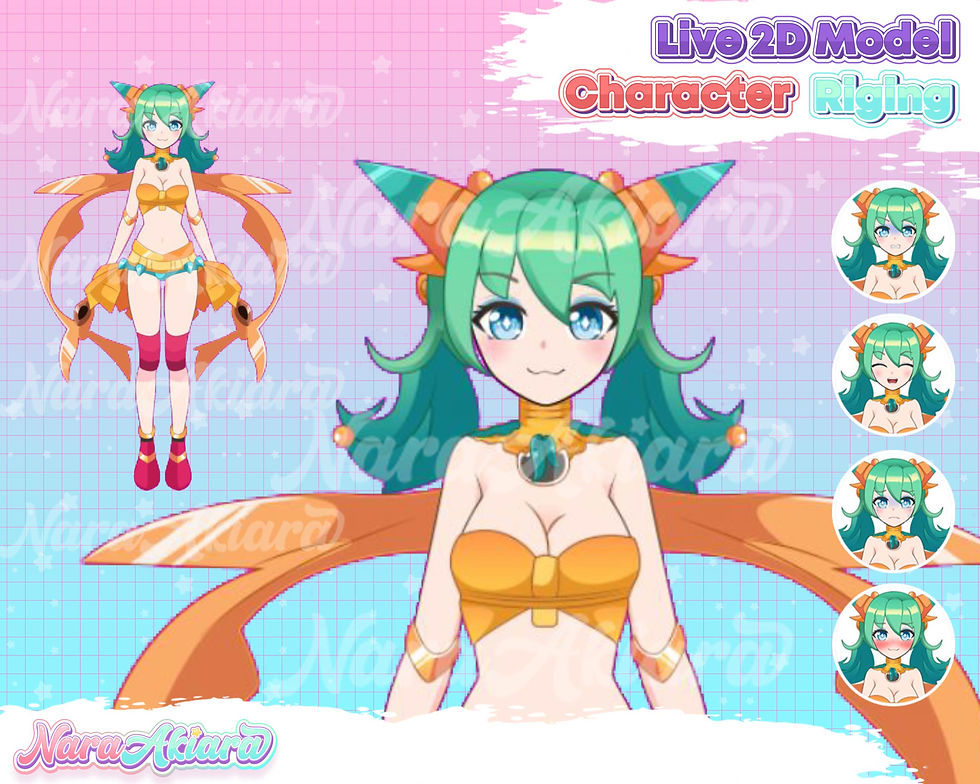 Unleash the Cuteness with Vtuber Live2d Model Anime Loli Tosca Hair Girl