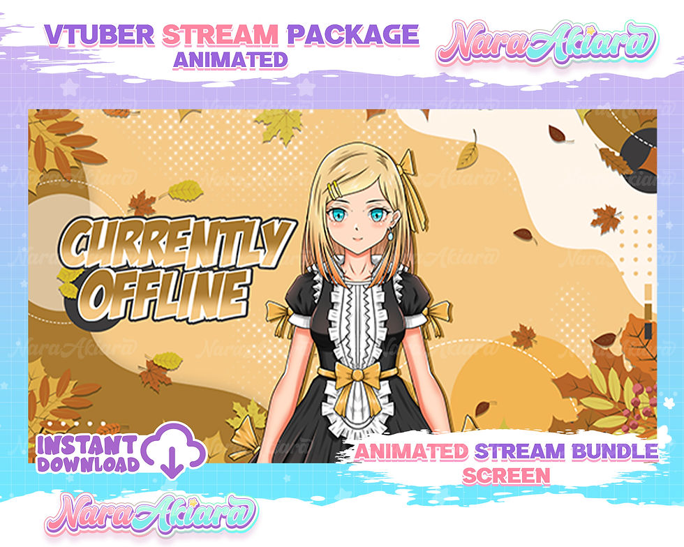 Thumbnail: Enchanting Elegance with Anime Blonde Hair and Black Dress Overlay Stream Pack