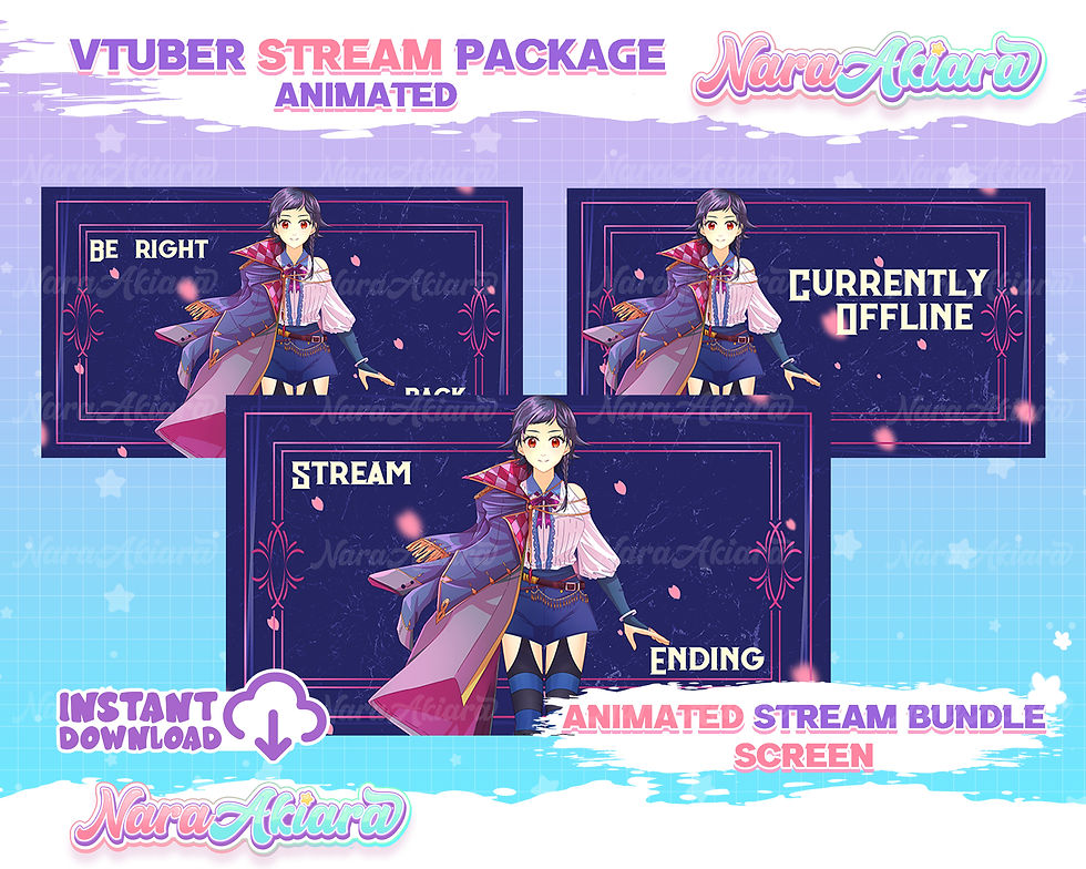 Thumbnail: Elevate Your Stream with the Anime Purple Girl Overlay Stream Package