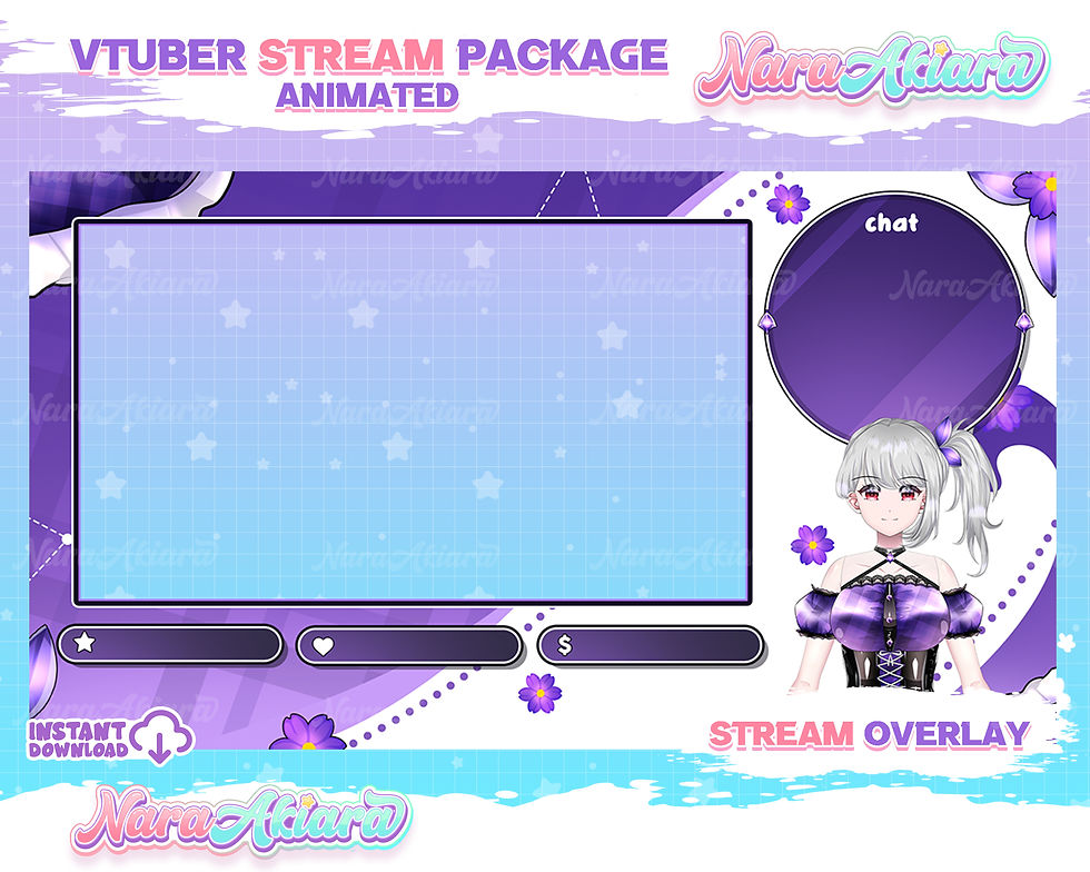 Thumbnail: Enhance Your Stream with the Anime Dress-Up Style Overlay Stream Package