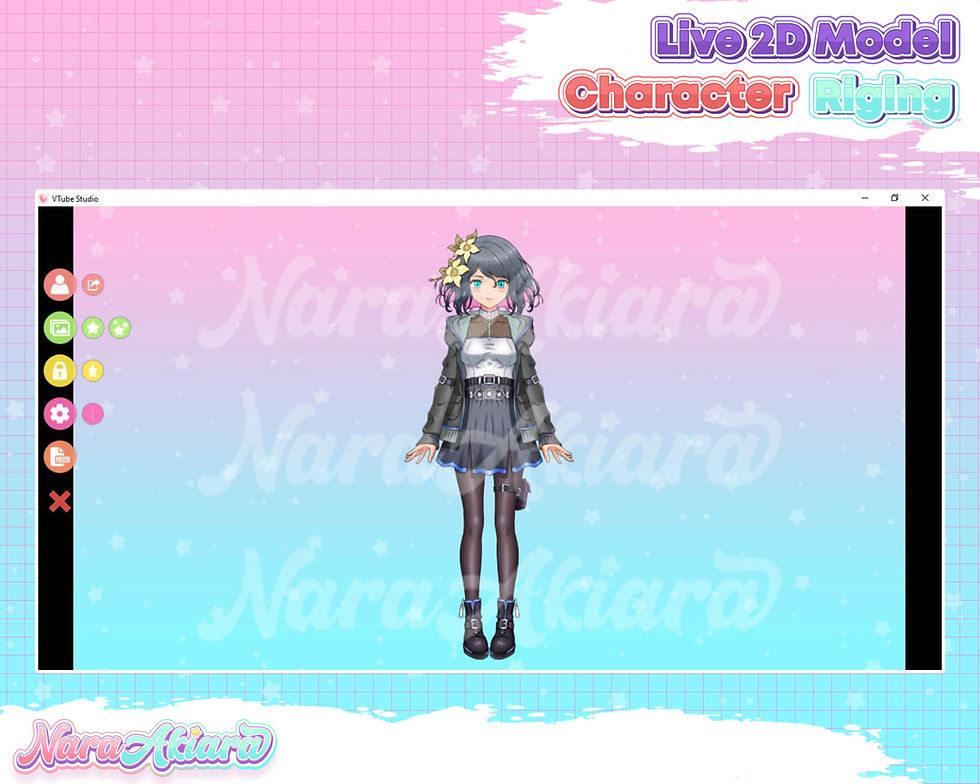 Thumbnail: Express Your Emo Vibes with the Vtuber Live2d Anime Pink Navy Hair Emo Girl