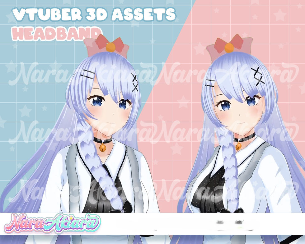 サムネイル： Adorn Your VTuber with Stunning 3D Assets Headbands and Timeless Sophistication