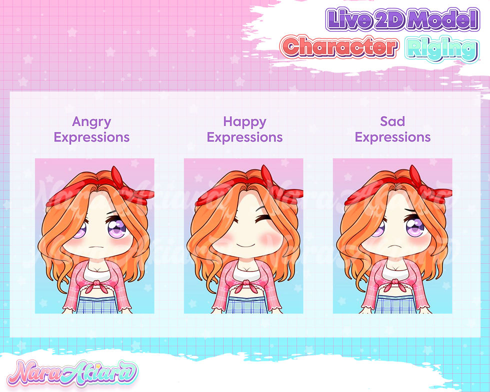 섬네일: Elevate Your Vtubing Experience with the Chibi Orange Hair Ribbon Girl Live2d