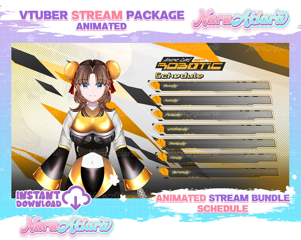 縮圖：Immerse Your Streams with the Anime Girl Robotic Overlay Stream Package
