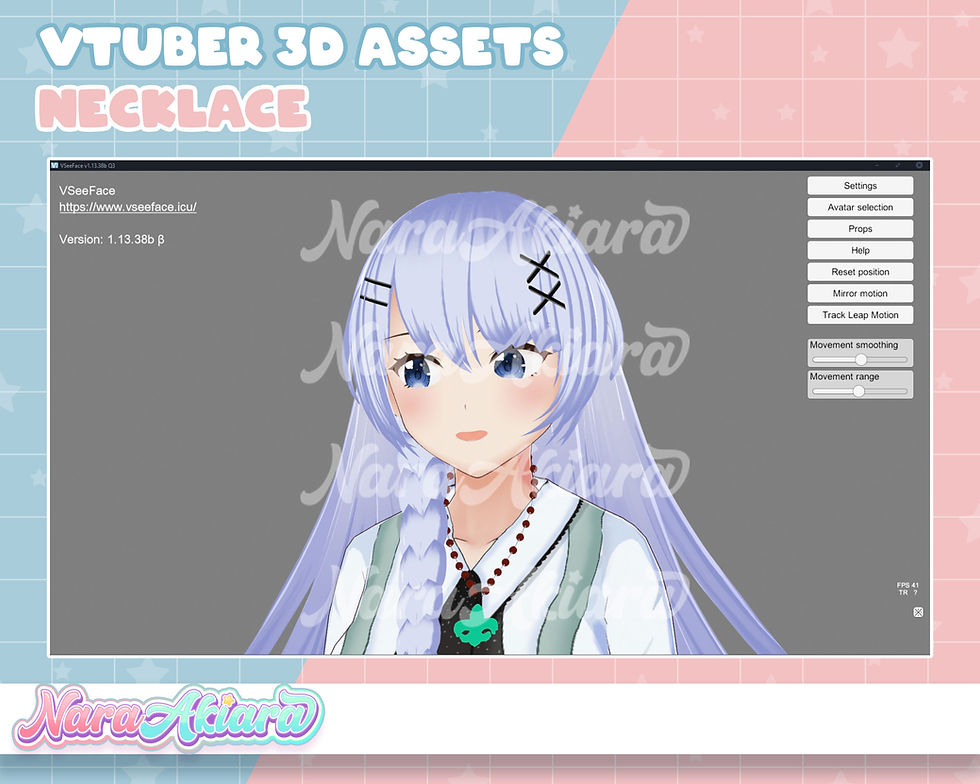 サムネイル： Uniqueness with 3D Assets Necklace Perfect for Your Vtuber Model
