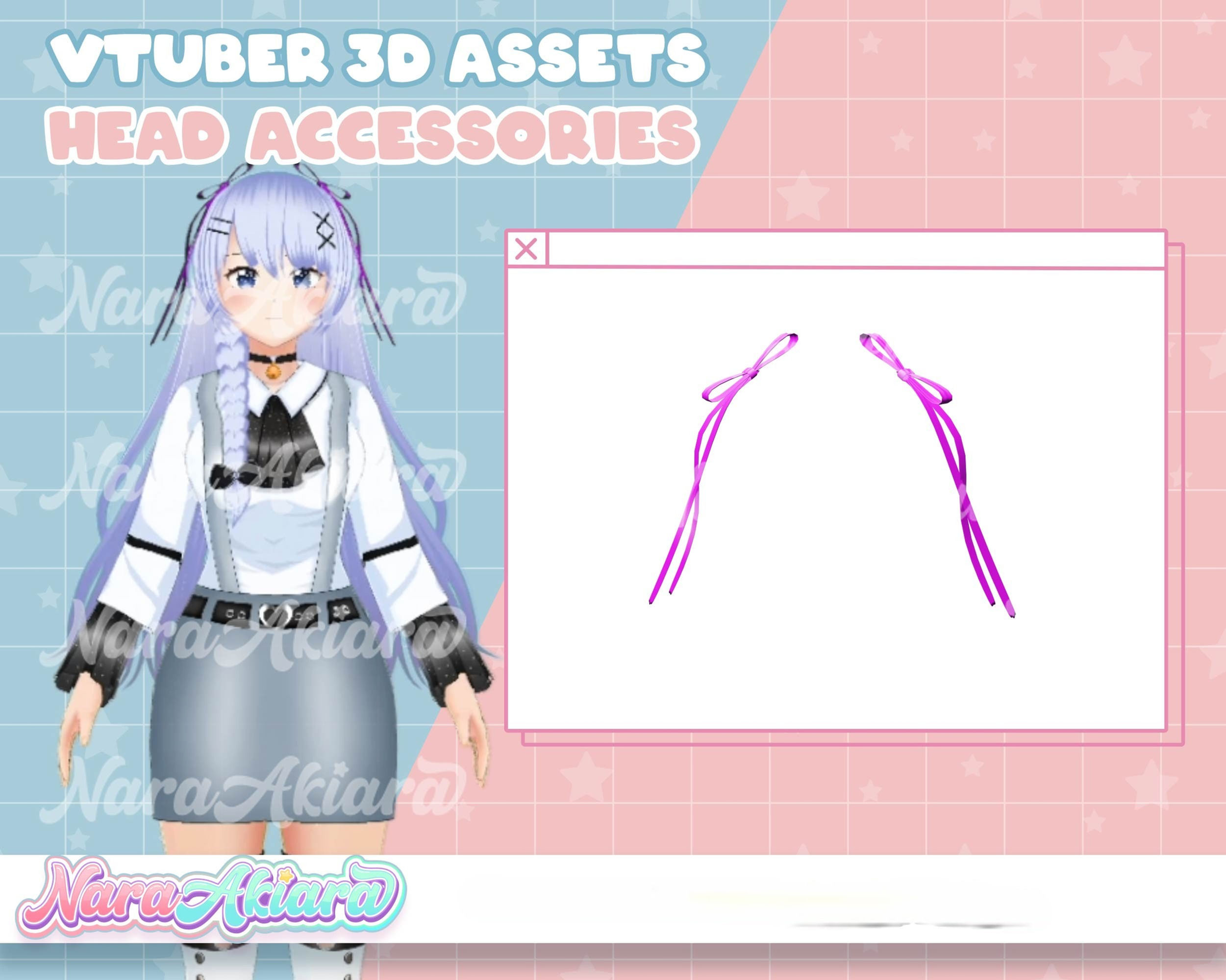 Elevate VTuber Characters with Exquisite 3D Assets Head Accessories