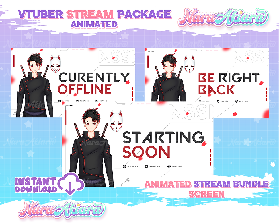 Thumbnail: Infuse Intrigue into Your Channel with our Kitsune Assassin Theme Stream Package