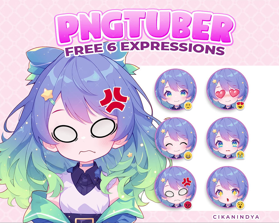 Thumbnail: Bring Joyful Energy to Your Streams with a Cute and Cheerful Chibi Girl PNG Tube
