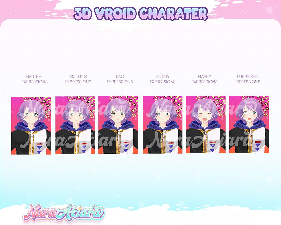 サムネイル： Elevate Your Streams with the Loli Girl Semi Cyberpunk Anime Girl 3D Vroid