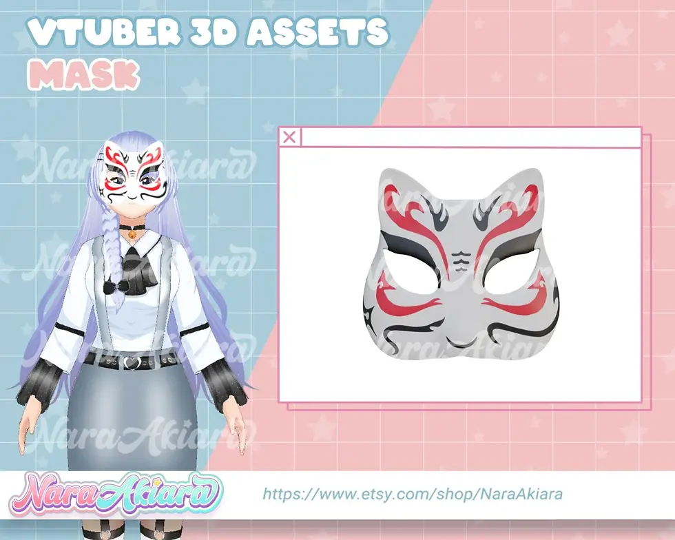 Dynamic 3D Mask Assets for Vroid Models: Infuse Your VTuber Persona