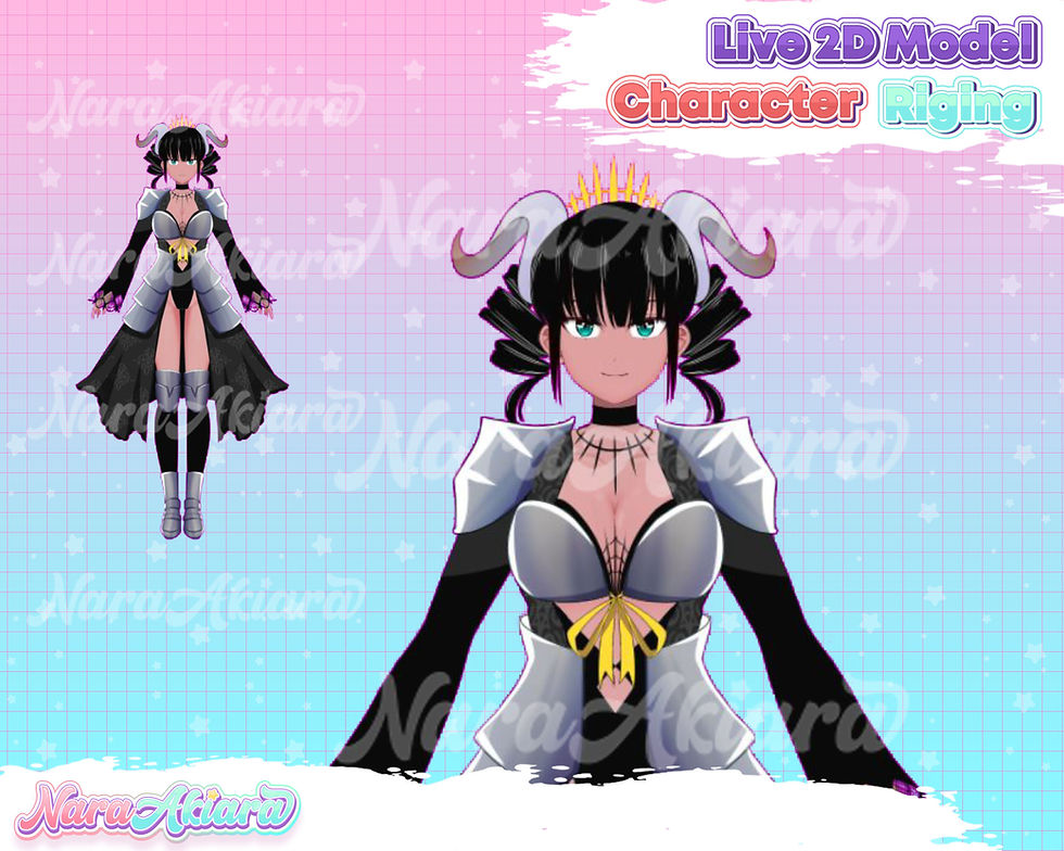 Thumbnail: Live2D Black Goat Girl Vtuber Models for Your Unique Anime-Inspired Streaming
