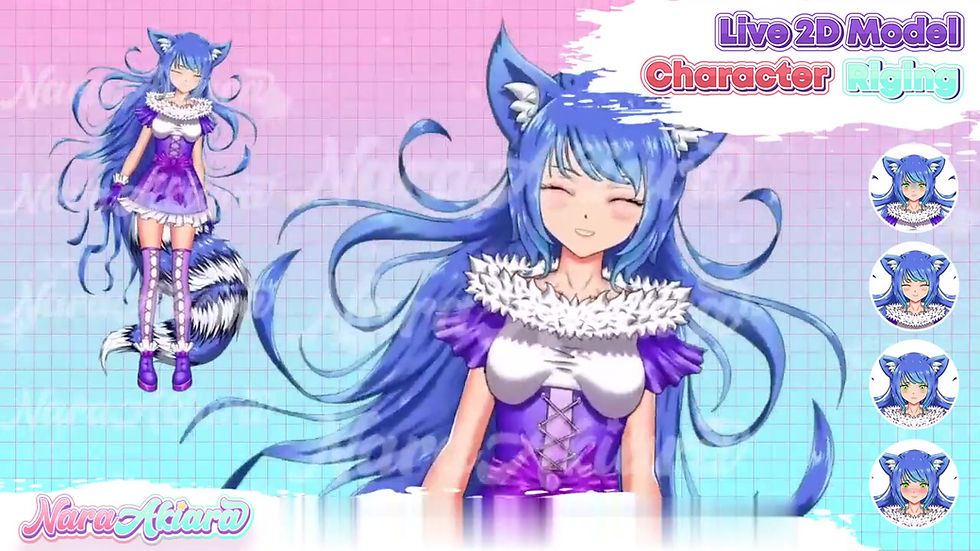 Thumbnail: Unleash Your Inner Fox Spirit with a Captivating Vtuber Live2D Model Blue Fox Gi