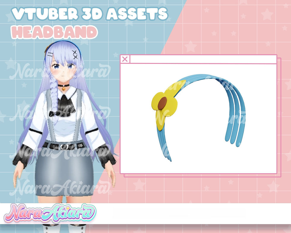 Elevate Your VTuber Persona with Exquisite 3D Assets Headband for Unique Avatars