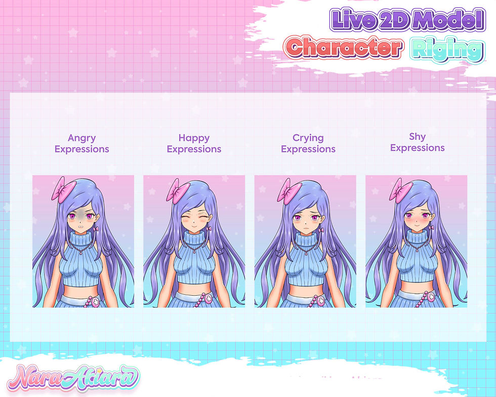 Thumbnail: Dive into Virtuality with Our Vtuber Live2D Blue Long-Haired Anime Girl Creation