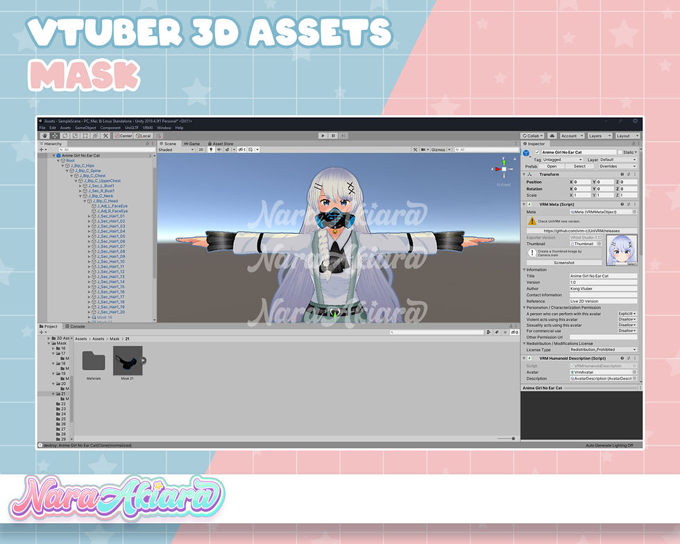 サムネイル： Discover One-of-a-Kind VTuber Mask for Your Vtuber Model