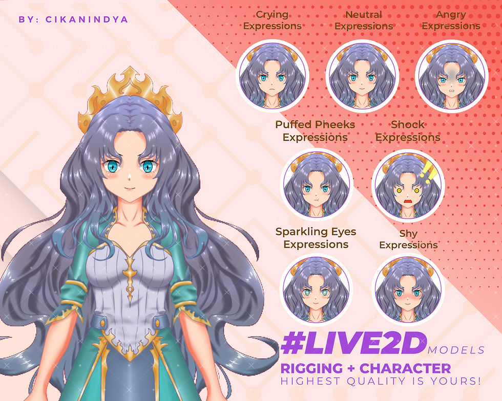 Thumbnail: Enchanted Princess Purple Hair Live2D VTuber - Mystical Elegance