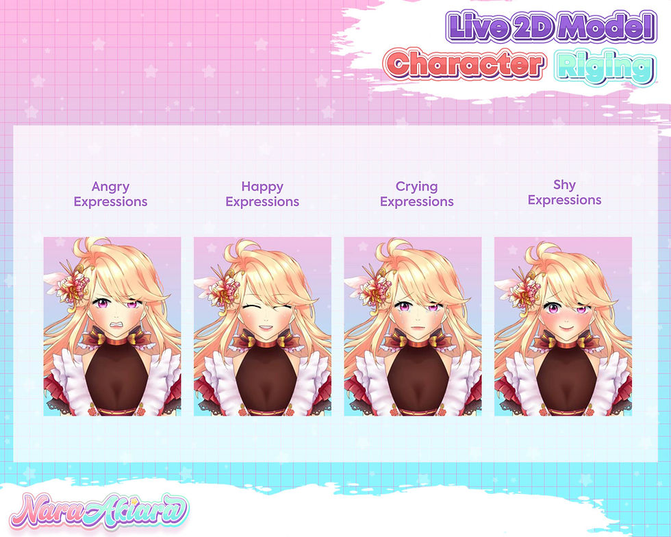 Thumbnail: Elevate Your Stream with Vtuber Live2d Anime Beauty Cream Hair Girl Sit Down