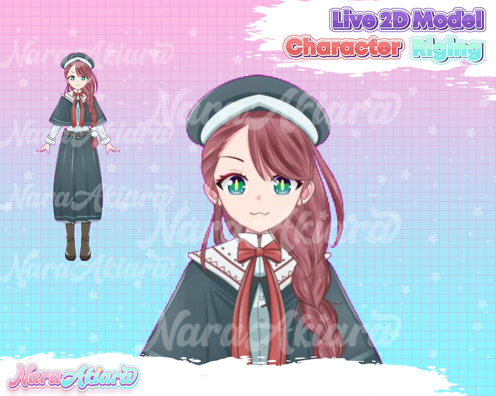 Thumbnail: Set Sail with Style Vtuber Live2d Anime Black Sailor Girl Clothes for Streamers