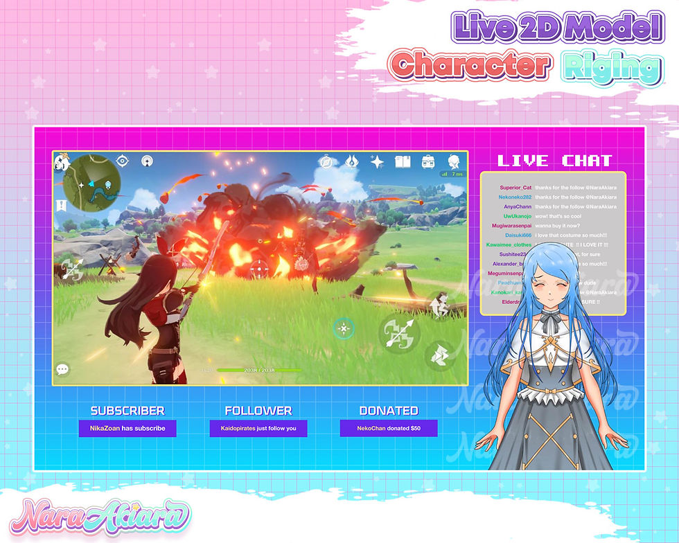 Thumbnail: Unleash Your Royal Vibe with Vtuber Live2d Anime Princess Azura Blue for Stream