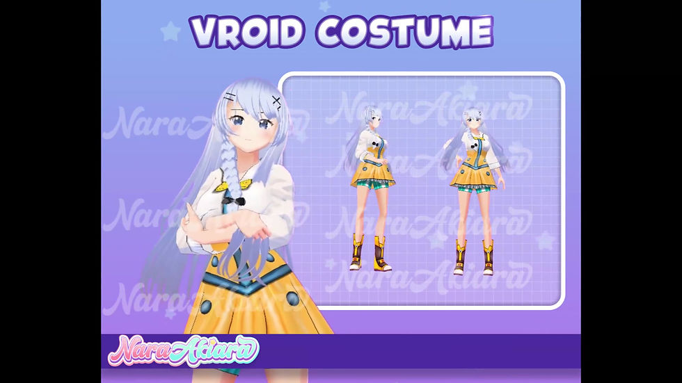 Thumbnail: Enhance Your Vtuber Stream with the 3D Vroid Costume Yellow and White Uniform