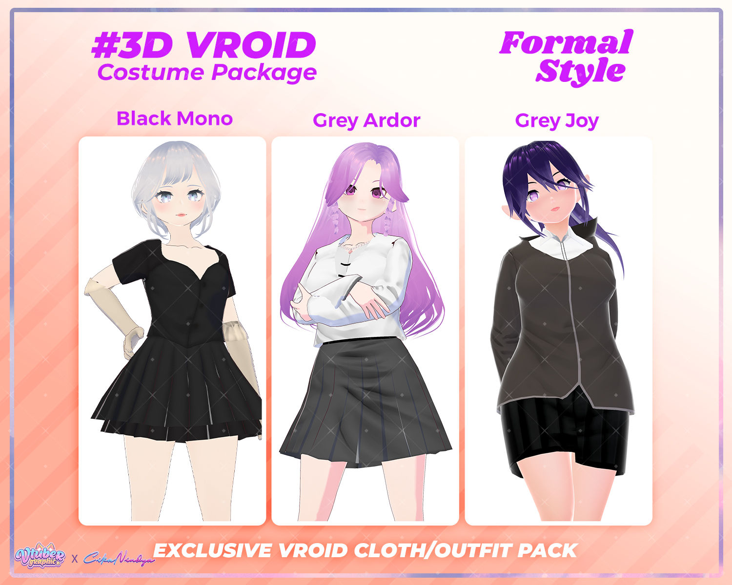 3D VRoid Clothes Pack: Grand Soirée, A Complete Formal Gown & Suit Collection