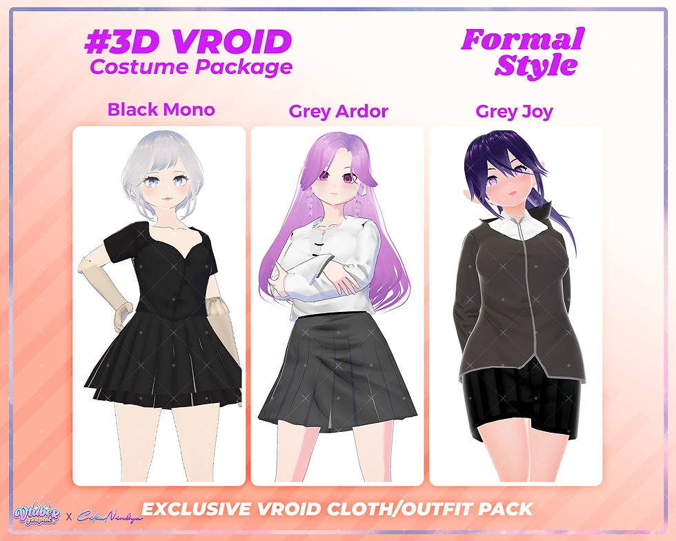3D VRoid Clothes Pack: Grand Soirée, A Complete Formal Gown & Suit Collection