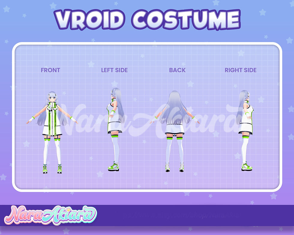 Thumbnail: Unleash Your Charm with the Modern Lime Clothing Style in 3D Vroid Costume