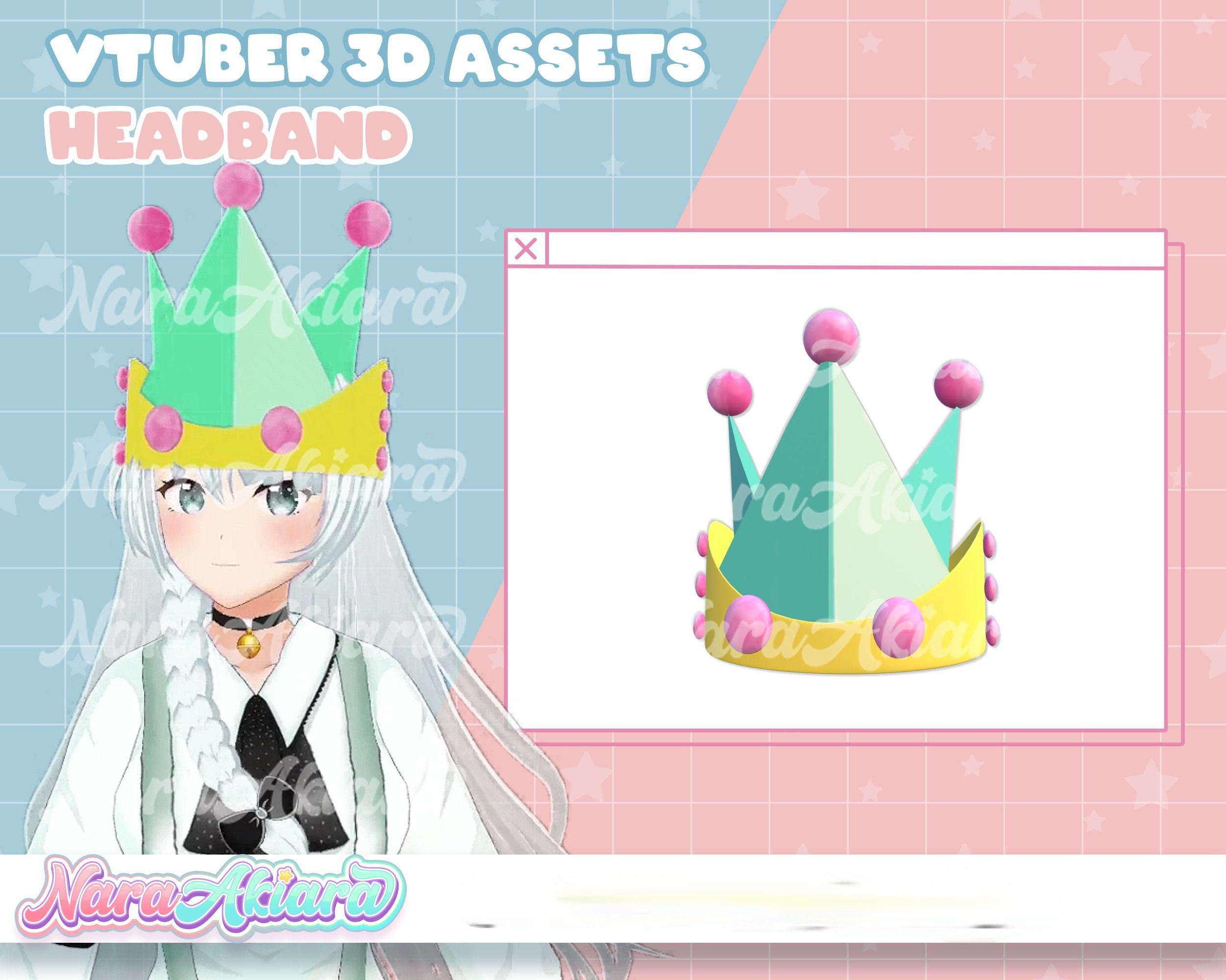 Elevate Your VTuber with Striking 3D Assets Headbands and Dazzle Your Audience